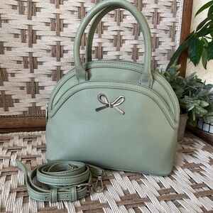 Betsey Johnson Mint Green Satchel with Bow Accent